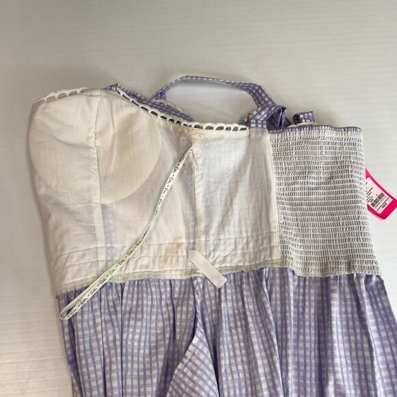 Lilly Pulitzer Dress Women 8 Olivet Stretch Midi Gingham Pocket Party Core Ni - Picture 15 of 16